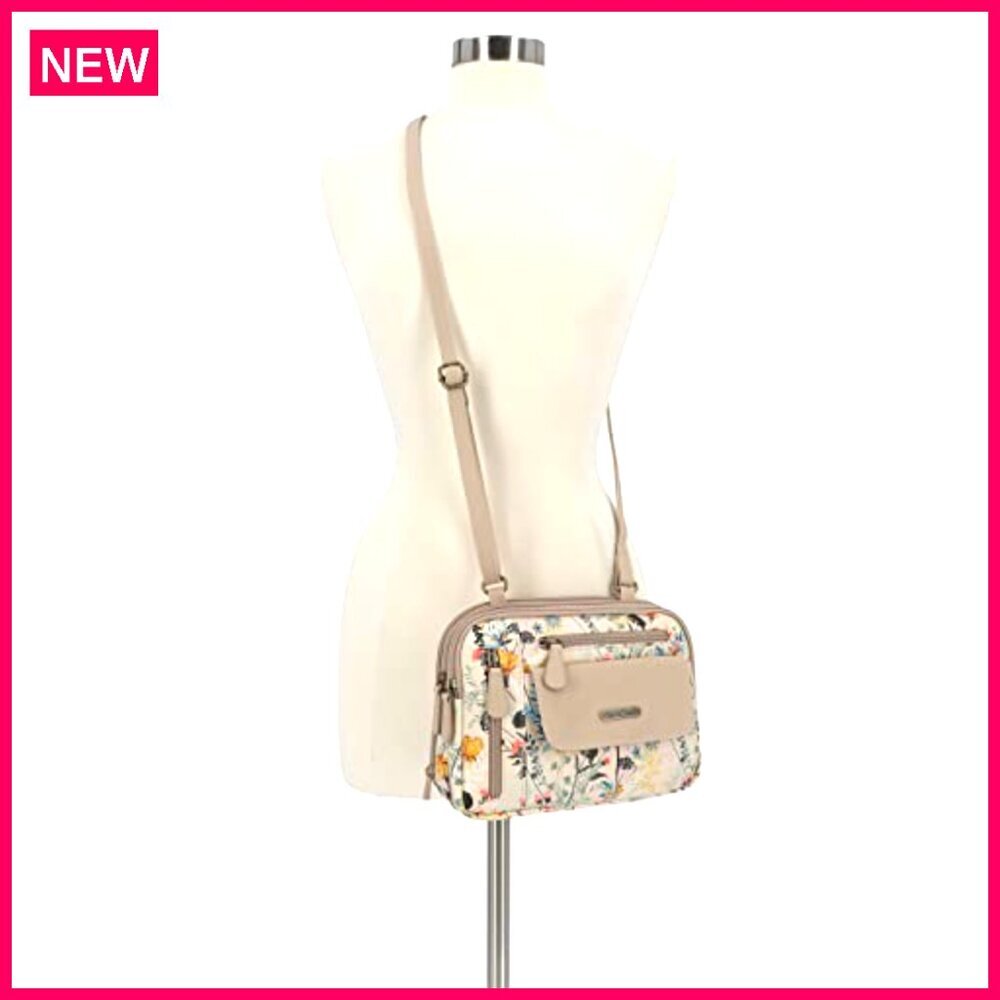 Triple Compartment Crossbody Bag with Adjustable Strap and Multiple Pockets - Picture 7 of 7